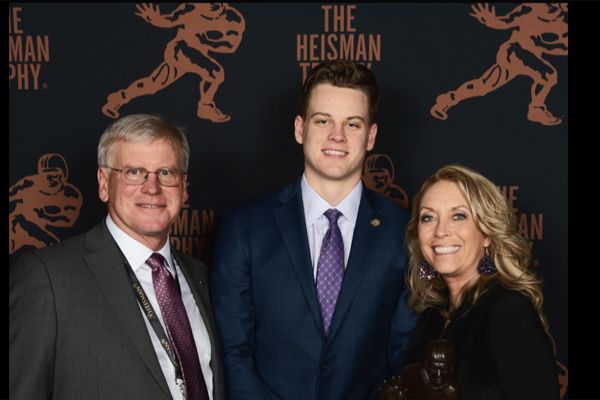 Joe Burrow and Family at the Heisman Trophy Event